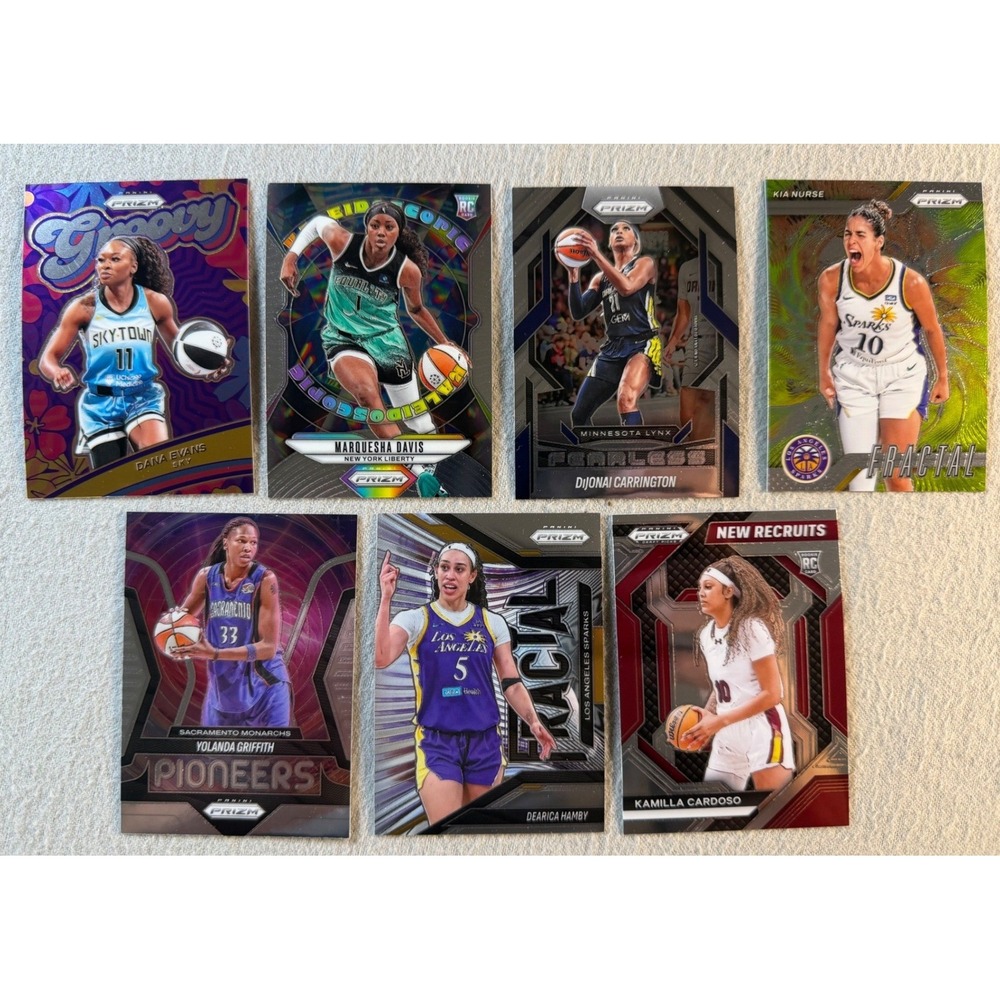 2024 Panini Prizm WNBA Insert Lot 7 Cardoso RC Groovy Fractal Fearless